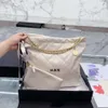 Designer canaliza sacos novos lazer a óleo de cera de couro 22 bolsa de couro de lixo bolsa de diamante bolsa de compras moeda de ouro crossbody saco saco feminino