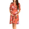 Dresses Maternity Wrap Dress with Adjustable Belt Cotton Loose Casual Dress Women Maternity Clothes Plus Size Christma Maternity Dress