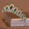 Jóias Bride Tiaras Green Fashion Wedding Crown