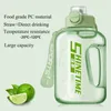 Gallon Motivational Water Bottle Large Capacity Water Bottle Leakproof BPA Free Sports Water Jug with Time Marker and Handle