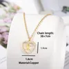 Pendentif Colliers Collier initial pour femmes A-Z Zircone Dainty Lettre personnalisée Chaîne de coeur Bijoux délicats Cadeau