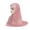 Ubranie etniczne Summer Hidżab podwójna warstwowa siatka Pearl Peade Arab Arab Arabi Head Scarf Hat muzułman