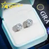 Hot Sale Cluster Stud Earring Fine Jewelry Gold Plated 925 Sterling Silver Iced Out VVS Diamond Moissanite örhängen