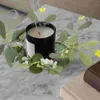 Decorative Flowers Artificial Greenery Wreath Ring Dining Table Fake Simulation Holder