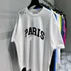 Balencigaly France Paris Designer Cotton Blend T Shirts Letter Printed Mens Women Grafiska ärmar 2b Kläder Casual Fashion Trend Balencaigaly Crew Neck 7255