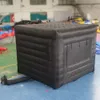 Название товара wholesale 5x5x3mH (16,5x16,5x10 футов) Надувной стенд для продажи билетов Стенд для билетов Черный куб Киоск с окнами и дверями для хлопкового мороженого с попкорном Код товара