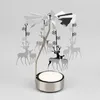 Candle Holders 67JE Spinning Tea Light Holder Rotary Christmas El Home Decoration