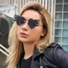 Sunglasses Rimless Fire Heart Shaped Costume Accessories UV400 Protection Party Favor Eyewear Halloween Glasses