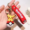 Pendentif porte-clés mignon Pika chu poupée sac voiture pendentif pour anniversaire enfants cadeau jouets charme en vrac gourde