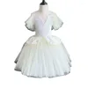 Stage Wear Paillettes pour enfants Jupe de ballet professionnelle Costume de performance de danse du cygne Fille