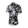 Heren T-shirts 2024 Zomer Multi Gekleurd Jacquard Shirt Met Korte Mouwen Casual Bloemen