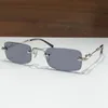 Yeni Moda Tasarımı Küçük Kare Güneş Gözlüğü Pillis II Klasik Şekla Rimless Çerçeve İnce Metal Tapınaklar Retro Basit Stil Açık UV400 Koruma Gözlük