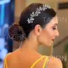 Schmuck Tazirns kleines Haarband für Braut Kubikzirkonia Hochzeit Kopfwege Fashion CZ Platin -plattiertes Haar Reifen für Mädchen Süße 16 Geschenke