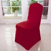 White Chair Covers Polyester Spandex Chair Cover Stretch Slipcovers for Wedding Party Dining Banquet Flat Front Seat Covers ZZ