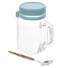 Storage Bottles Portable Glass Yogurt Cup Small Milk Container Household Breakfast Overnight Oat Terrarium