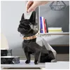 Objets décoratifs Figurines French Bldog Tirelire Boîte Piggy Figurine Décorations pour la maison Support de rangement Jouet Enfant Cadeau Argent Chien Fo Dh5X9