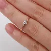 Simple Mini Knuckle Finger Rings Women Love Heart Diamond Ring Classic Luxury CZ Zircon Wedding Jewelry