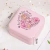 Sacchetti per gioielli 1 pz scatola rosa portaoggetti a strato singolo cuore regalo da donna classica pelle bianca pura da viaggio alla moda
