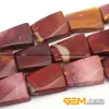 Perles en pierre naturelle rectangulaire torsadée de 15x20mm, pour la fabrication de bijoux, agate indienne, Unakite, Sodalite, Mookaite, jaspe, brin de 15 pouces