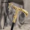 Golden Elephant Handle Luxury Pattern Walking Stick Party Fashion Elegant Walking Stick Decorative Cane Knob Crosier 90cm