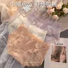 Damenhöschen 2024 Große Größe Hohe Taille Mesh Transparente Damen Bequeme weibliche Unterwäsche Sexy Blumenspitze Hohlschriftsätze