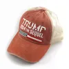 2024 U.S. Presidential Election Cap Washed Old Trucker Cap Trump Embroidered Mesh Baseball Cap DHL FREE SHIPPING