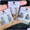 Stud Mulheres Studs Brincos Animal Borboleta Abelha Coração Fruta Estrela Triângulo Design Stud Moda Strass Real Banhado A Ouro Brinco Dh4Y3