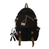 Rucksack Mode Weibliche Reise Grün Kawaii Schule Tasche Damen Trendy Buch Taschen Frauen Student Laptop College Mädchen Nylon Coole Männer