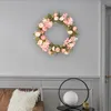 Decorative Flowers Hanging Camellia Bud Wreath Decor Garland For Wedding Indoor Outdoor Fall