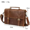 Рюкзак из натуральной кожи, мужской портфель, 13-дюймовая сумка для ноутбука, деловая сумка через плечо, портфель для документов, повседневная сумка через плечо