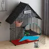 Kattendragers Tweelaagse kooien Huis Smeedijzeren behuizingen Villa Home Binnendier Hond Kittenbenodigdheden Z