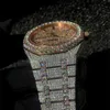Часы SuperClone Ap Diamond Diamonds прошли тест Кварцевый механизм vvs Iced Out с сапфиром Часы Digner Эксклюзивные часы Digner Custom Moissanite Can Diamond Detection Sapp