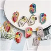 Stud Cute Bird Studs Earrings Animal Parrot Dangles Jewelry Accessories Fashion Metal Colorf Rhinestone Drop Earring Women Charm Stat Dhp6Q