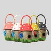 이브닝 가방 창조적 인 버섯 디자인 여성 핸드백 재미있는 귀여운 어깨 크로스 바디 럭셔리 푸우 가죽 여성 지갑 2024 y2k 가방