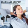 Wireless earbuds, Bluetooth earbuds, 6 microphones clear call sound, air earbuds, bass, LED power display, waterproof earbuds, 30 hours compatible with iPhone and Android