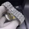 Luxury Diamonds AP Watch Apf Factory Vvs Iced Out Moissanite Can past Test Luxury Diamonds Quartz Movement Iced Out Sapphire Stones Silver t Op Quality MechanicO9L