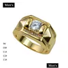 Bagues de cluster Plaqué or Couple Bague Ensemble pour Femmes Hommes Punk Style Cristal Empilable Bijoux Accessoires Drop Livraison Bijoux Bague Dhllz