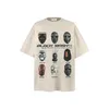 Hip Hop Men Tshirt Grunge Retro Mask Graphic Print Punk Gothic Streetwear T-shirt 2024 Harajuku Kort ärm Loose Shirts Tops