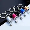 Keychains Mini Turbo Turbocharger Keychain For Car Keys Spinning Turbine Key Chain Ring Keyring Keyfob Interior Accessories