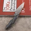 Nuovo A2247 Coltello pieghevole Flipper di fascia alta M390 Lama satinata CNC TC4 Maniglia in lega di titanio Coltelli per cartelle con cuscinetti a sfera per esterni