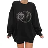 Women's Hoodies Moletom Vintage Graphic Printed T-shirt Kvinnor Överdimensionerad Autumn Long Sleeve Sweatshirts Ladies Casual Loose Fit Pullovers