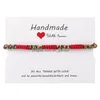 Kedja ny ankomst handgjorda bomullsknut rött rep lyckliga armband för män kvinnor flätade vävda sträng vänskap varumärke smycken dhgarden dh4dm