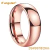 Bands iTungsten Shiny Beautiful Ring Multiwidth Men Women Tungsten Wedding Band Trendy Jewelry Domed Polished Comfort Fit