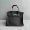 Totes BK Bolsa de couro genuíno Camada de cabeça de couro portátil de grande capacidade Bolsa de platina Couro genuíno Padrão de lichia clássico versátil portátil com logotipo hbD5