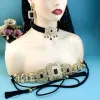 Halsband Neovisson Marocko Fashion Style Jewelry Set Elegent Handmade Kaftan Belt Rep Tassels Beads Halsband Crystal Earring Brosch