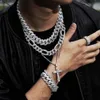 Fabriek Aangepaste Persoonlijkheid Iced Out S Sier 9K 10K 14K Gold Moissanite Diamond Cubaanse Tennis Collier voor Mannen