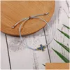 Charm Bracelets Fashion Natural Resin Stone Cross Druzy Pendant Bracelet With Wish Card Colorf String Rope Braid Bracelets Dhgarden Dh23L