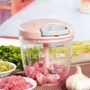 New Fruit Vegetable Tools 500/900ML Manual Meat Mincer Garlic Chopper Rotate Garlic Press Crusher Vegetable Onion Cutter Kitchen Cooking Accessories