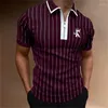 Homens camisetas Alta Quaility Homens T-shirt Verão Moda Stripe Impresso Manga Curta Top para