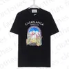 2024 Casablancas T-shirt Men Femmes Designer T-shirts Tées Tops Tops Homme Shettre de poitrine décontractée